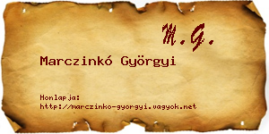 Marczinkó Györgyi névjegykártya