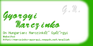 gyorgyi marczinko business card